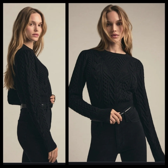 The Esther Cable Stitch Crop Sweater Favorite Daughter - Picture 4 of 4